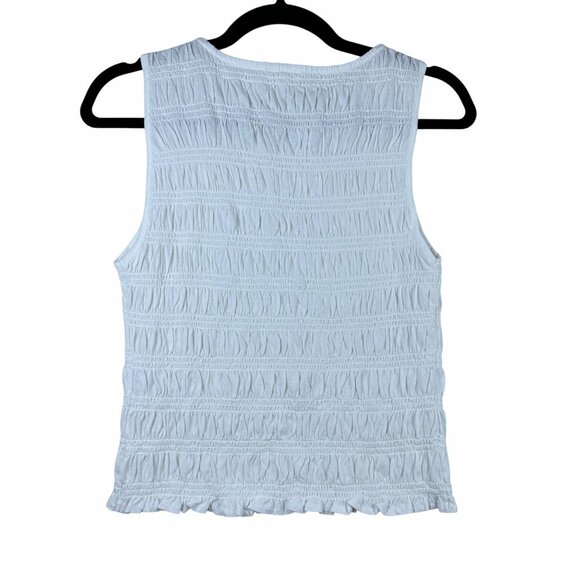 Madewell Womens Smocked Boatneck Tank Size XS Casual Chic Wear NWT - Picture 4 of 8